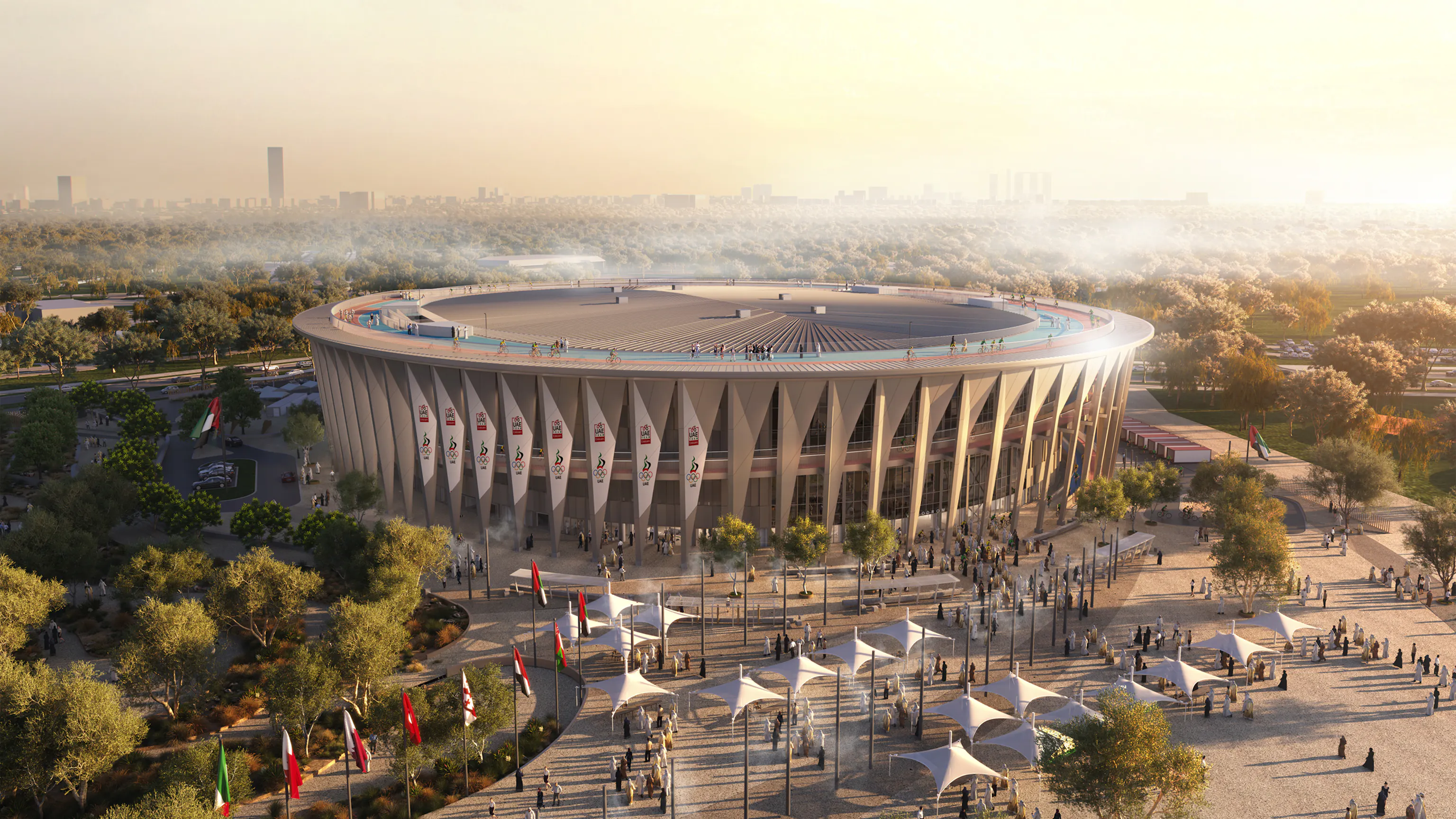Wiedemann Lampe WL Velodrome Abu Dhabi Building Render Exterior 1 6000px 16x9