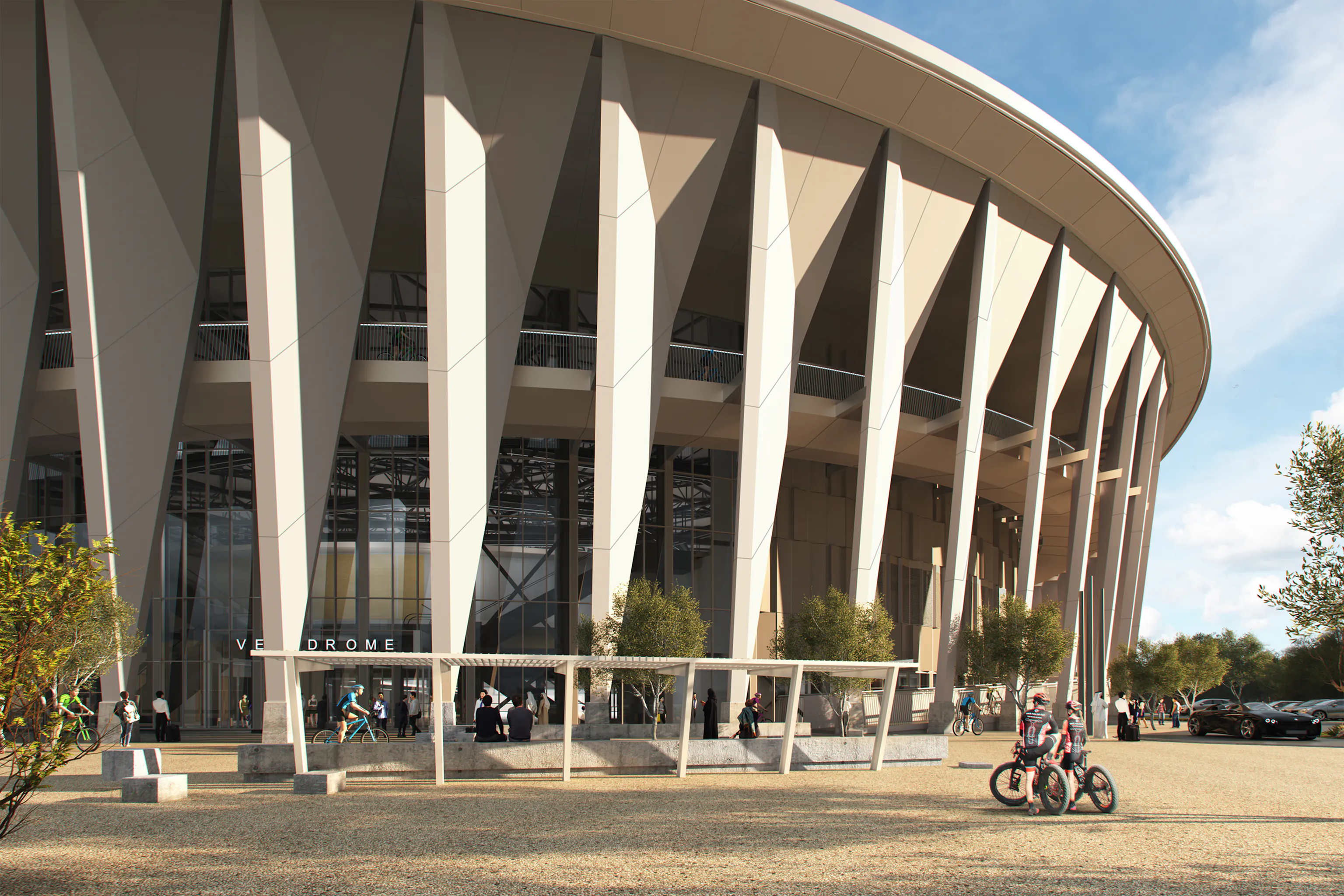 Wiedemann Lampe WL Velodrome Abu Dhabi Building Render Exterior 6 6000px 3x2