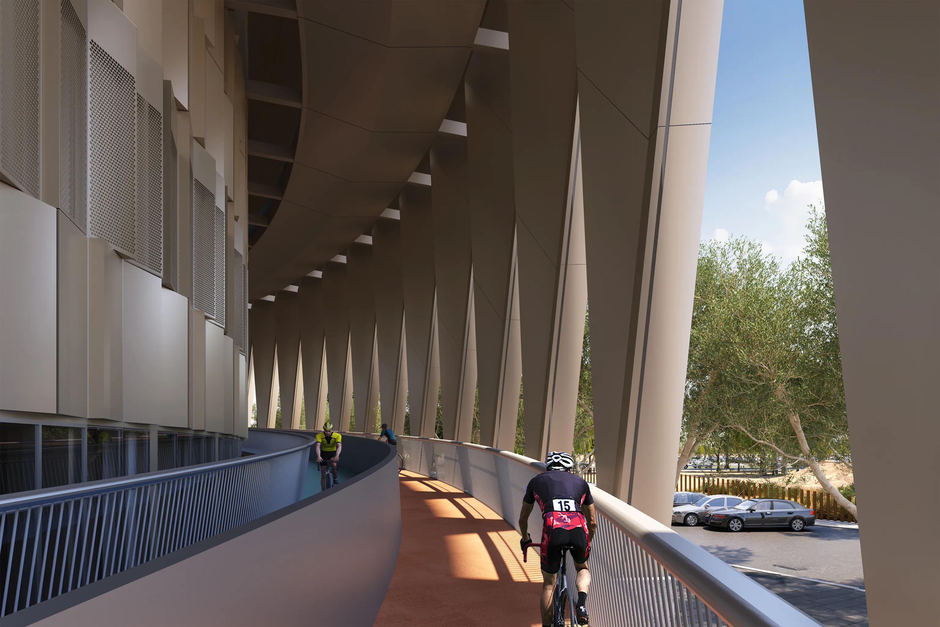 Wiedemann Lampe WL Velodrome Abu Dhabi Building Render Exterior 2 6000px 3x2